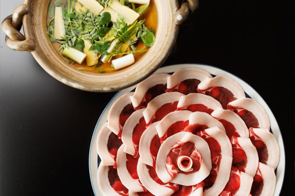 天然猪しゃぶしゃぶ会席